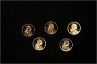 Group of 5 Proof Sacagawea $1 (2004-s, 2003-s, 200