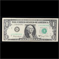 1963A $1 Green Seal Federal Reserve Note Grades Ch