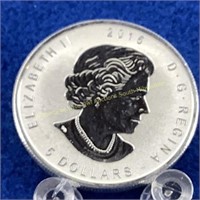 2015 Canada Elizabeth 1oz .999 $5 silver coin