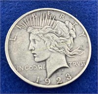 1923-D Peace silver dollar