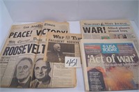 1945 Newspapers Lot