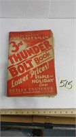 Vtg Salesman 3rd Thunder Bolt Book
