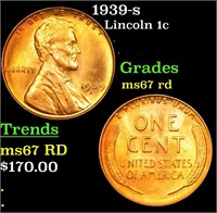 1939-s Lincoln Cent 1c Grades GEM++ Unc RD