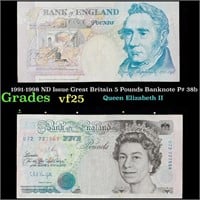 1991-1998 ND Issue Great Britain 5 Pounds Banknote