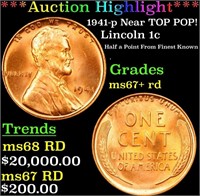 ***Auction Highlight*** 1941-p Lincoln Cent Near T