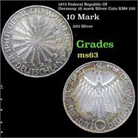1972 Federal Republic Of Germany 10 mark Silver Co