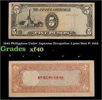 1943 Philippines Under Japanese Occupation 5 peso