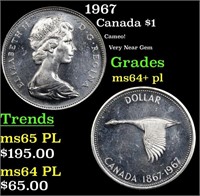 1967 Canada Dollar 1 Grades Choice Unc+ PL