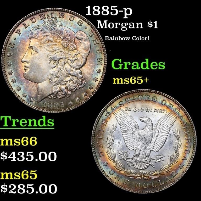 1885-p Morgan Dollar 1 Grades GEM+ Unc