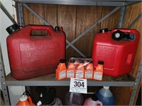 Gas cans & oil