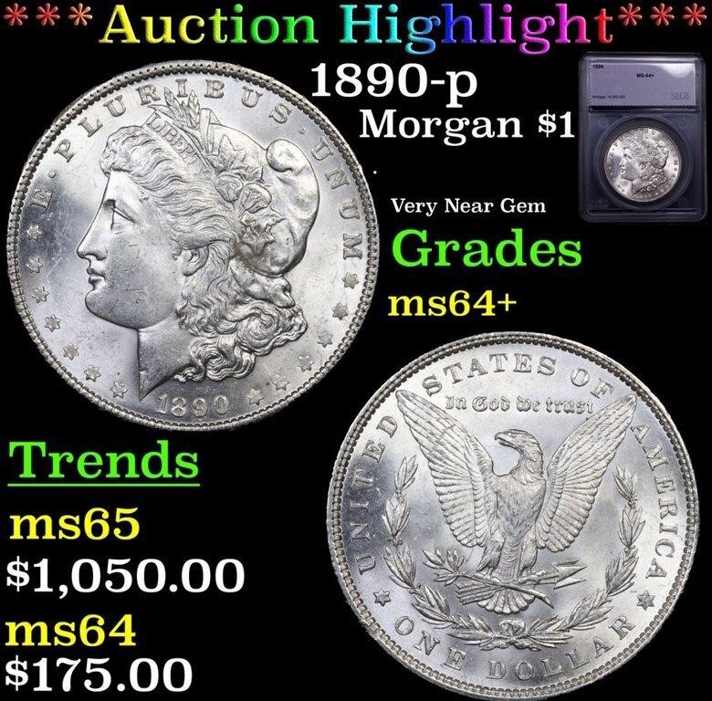 ***Auction Highlight*** 1890-p Morgan Dollar $1 Gr