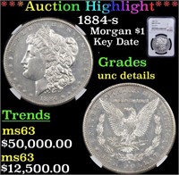 ***Auction Highlight*** NGC 1884-s Morgan Dollar $