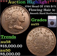 ***Auction Highlight*** 1794 Head Of 1795 Flowing