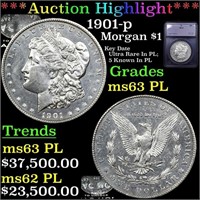 ***Auction Highlight*** 1901-p Morgan Dollar TOP P