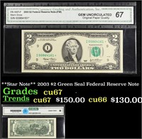 **Star Note** 2003 $2 Green Seal Federal Reserve N