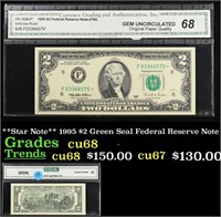 **Star Note** 1995 $2 Green Seal Federal Reserve N