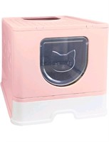 Cat Litter Box, Large Front Entry Top Exit