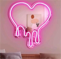 Melting heart neon mirror