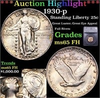 ***Auction Highlight*** 1930-p Standing Liberty Qu