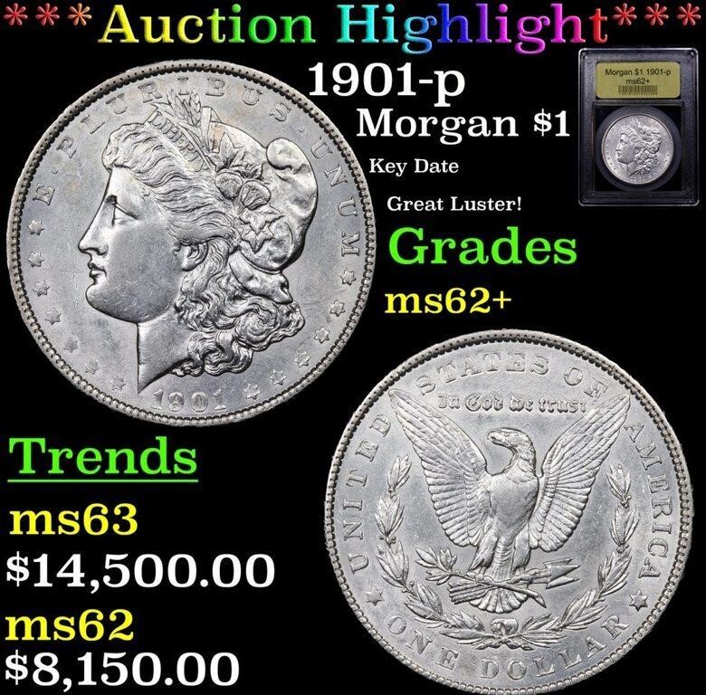 ***Auction Highlight*** 1901-p Morgan Dollar $1 Gr