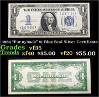 1934 "Funnyback" $1 Blue Seal Silver Certificate G
