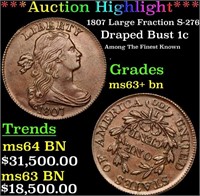 ***Auction Highlight*** 1807 Large Fraction Draped