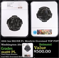 NGC 2016 5oz SILVER Ft. Moultrie Oversized Washing