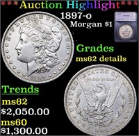 ***Auction Highlight*** 1897-o Morgan Dollar $1 Gr