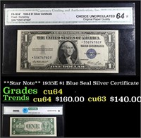 **Star Note** 1935E $1 Blue Seal Silver Certificat