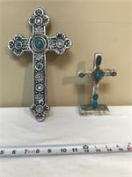 Sterling Silver and Turqouise Crosses