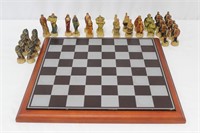 Chess Board With Neat Resin Playing Pieces
