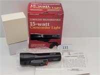 Cordless Rechargeable 15-Watt Camcorder Light