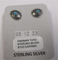 925 Silver Kingman Post Earrings