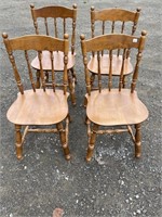 QUALITY SET OF MAPLE KITCHEN CHAIRS
