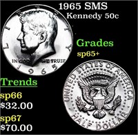 1965 SMS Kennedy Half Dollar 50c Grades sp65+