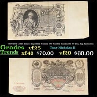 1909-1912 (1910 Issue) Imperial Russia 100 Rubles