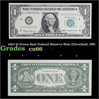 1963 $1 Green Seal Federal Reserve Note (Cleveland