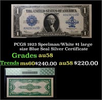 PCGS 1923 $1 large size Blue Seal Silver Certifica