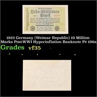 1923 Germany (Weimar Republic) 10 Million Marks Po