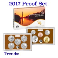 2017 Mint Proof Set In Original Case! 10 Coins Ins