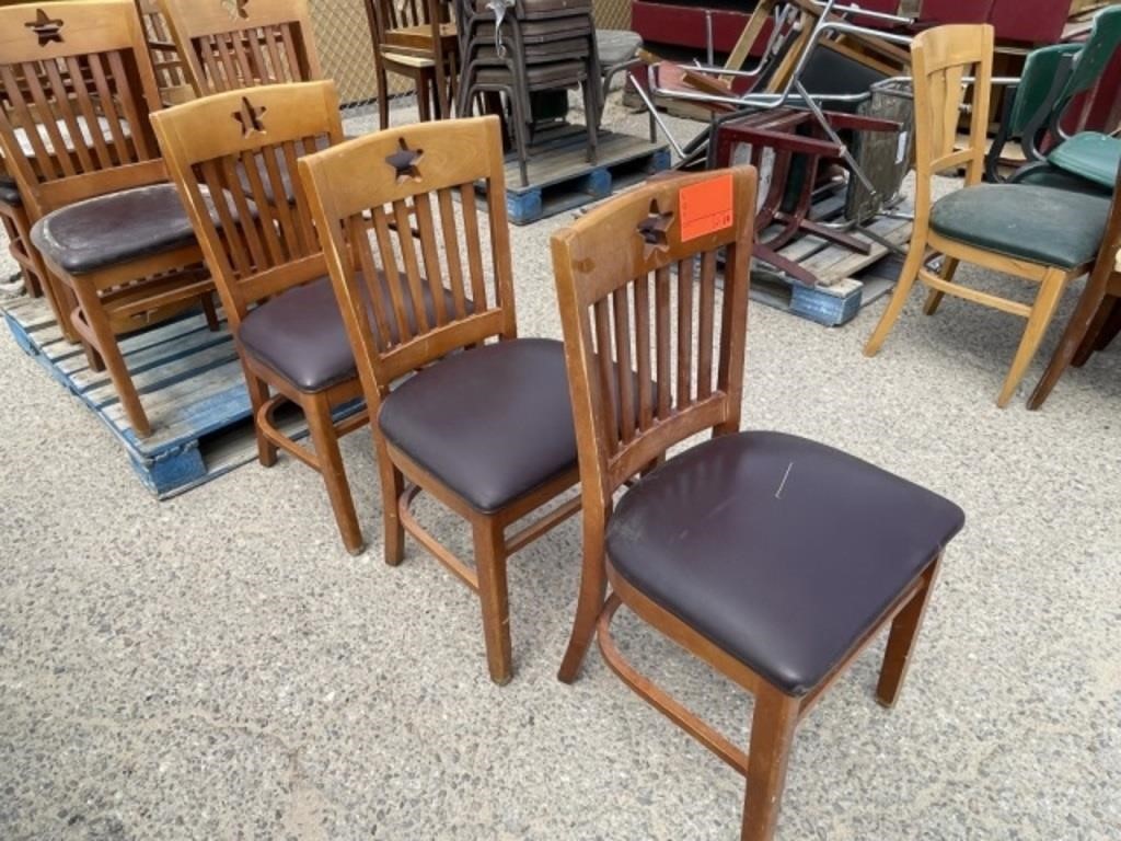 Aprx(10) Padded Dinning Chairs w/ Star