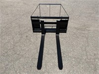 UNUSED Skid-Steer Pallet Fork Attachment w/ Forks