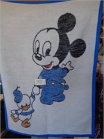 Walt Disney Vintage Mickey Mouse Baby Blanket
