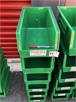 (6) Stackable Green Organizer Tubs