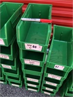 (6) Green Stackable Tubs
