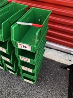 (5) Green Stackable Tubs