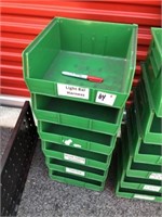 (6) Green Stackable Tubs