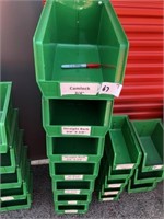 (7) Stackable Green Tubs