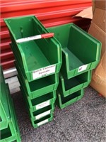 (8) Stackable Green Tubs