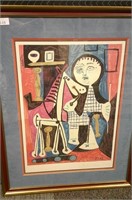 Picasso Lithographe Enfant Avec Cheval A Roulettes